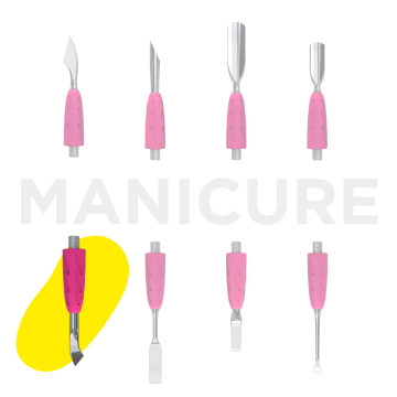 Лопатка для маникюра лопасть отогнутая Staleks Combo UNIQ 14 сменная часть лопатки