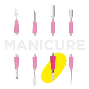 Лопатка для маникюра лопасть прямая Staleks Pro Combo UNIQ 15 сменная часть лопатки