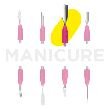 Пушер для маникюра Staleks Pro UNIQ 17 Combo скругленный широкий сменная часть лопатки