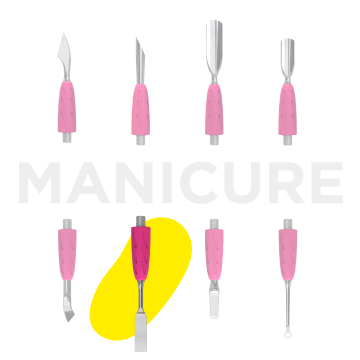 Пушер для маникюра Staleks UNIQ 18 Combo плоский прямой сменная часть лопатки