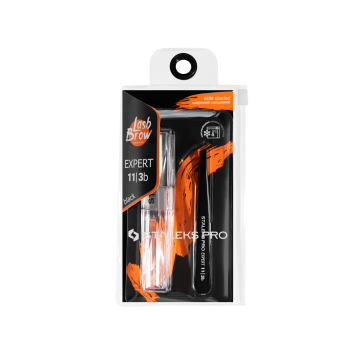 Пинцет для бровей STALEKS PRO EXPERT 11 TYPE 3 Black