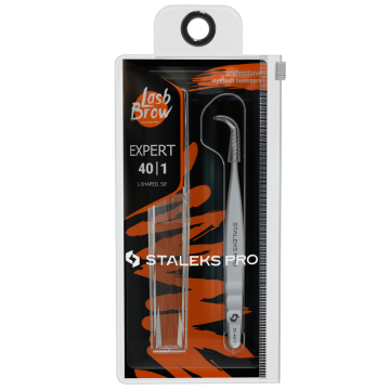 Пинцет профессиональный для ресниц L-образный STALEKS EXPERT 40 TYPE 1 L-50 Пинцет профессиональный для ресниц L-образный STALEKS EXPERT 40 TYPE 1 L-50