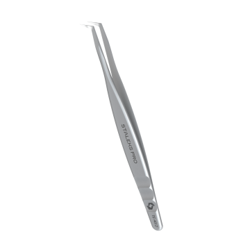Пинцет профессиональный для ресниц L-образный STALEKS EXPERT 40 TYPE 2 L-70