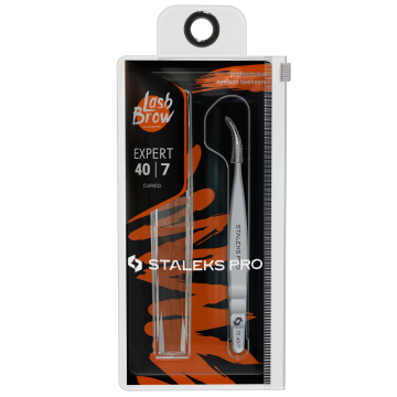 Пинцет профессиональный для ресниц изогнутый STALEKS EXPERT 40 TYPE 7 Пинцет профессиональный для ресниц изогнутый STALEKS EXPERT 40 TYPE 7