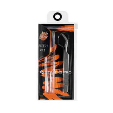 Пинцет профессиональный для ресниц изогнутый STALEKS EXPERT 41 TYPE 1 Пинцет профессиональный для ресниц изогнутый STALEKS EXPERT 41 TYPE 1