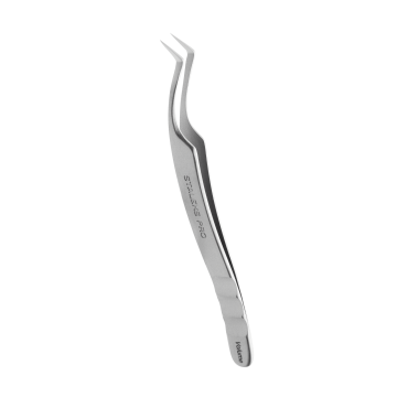 Пинцет профессиональный для ресниц L-образный STALEKS EXPERT 41 TYPE 2 L-40