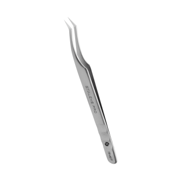 Пинцет профессиональный для ресниц L-образный STALEKS EXPERT 41 TYPE 7 L-30
