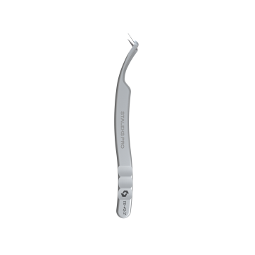 Пинцет для наращивания ресниц Staleks Pro EXPERT 45 Type 2 (TE-45/2) L-образный — профессиональный пинцет STALEKS для объемного и мега-объемного наращивания ресниц