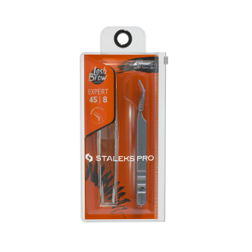 STALEKS EXPERT 45 TYPE: Пинцет профессиональный для ресниц STALEKS EXPERT 45 TYPE 8 mini L