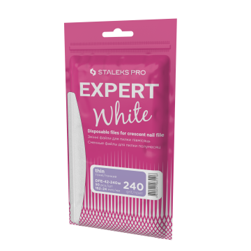 Набор сменных белых файлов для пилки полумесяц 240 грит STALEKS PRO EXPERT 42 50 шт