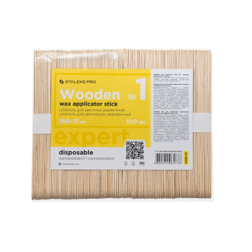 Шпатель для депиляции деревянный STALEKS Expert 150 x 17 мм Шпатель для депиляции деревянный STALEKS Expert 150 x 17 мм