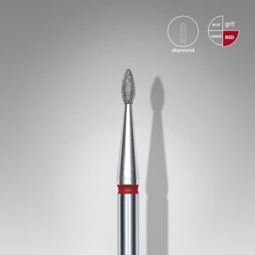 Фреза алмазная Капля STALEKS PRO EXPERT 1,6 х 4 мм красный Фреза алмазная Капля STALEKS PRO EXPERT 1,6 х 4 мм красный