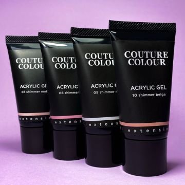 Акрил-гель Couture Colour Acrylic Gel 10 Shimmer Beige. бежевый с шиммером