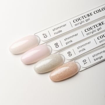 Акрил-гель Couture Colour Acrylic Gel 10 Shimmer Beige. бежевый с шиммером