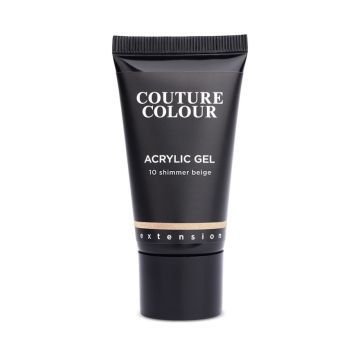 Акрил-гель Couture Colour Acrylic Gel 10 Shimmer Beige. бежевый с шиммером