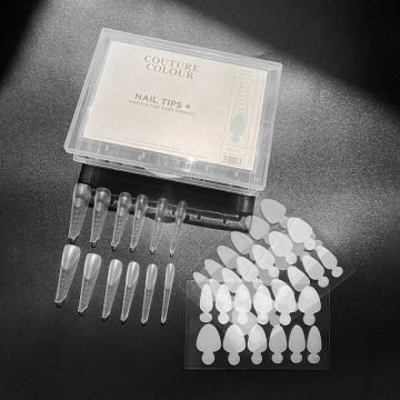 Верхние формы для френч-наращивания COUTURE Colour Nail Tips с силиконовыми вкладками Inserts for Easy French 120 шт