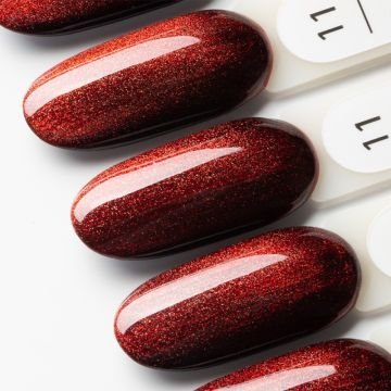 Гель-лак Couture Color Galaxy Touch Cat Eye GT 11 вишнево-красный блик