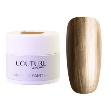 Гель-краска без липкого слоя Couture Color Metallic Paint Gel No Wipe Gold с эффектом жидкого металла цвет золото Гель-краска без липкого слоя Couture Color Metallic Paint Gel No Wipe Gold с эффектом жидкого металла цвет золото