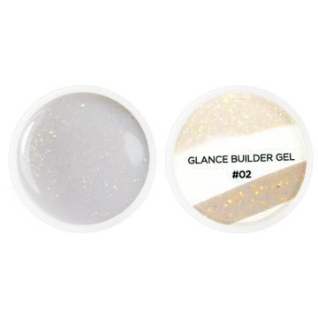 Гель для наращивания Couture Colour Glance Builder Gel 02. молочно-кремовый с шиммером