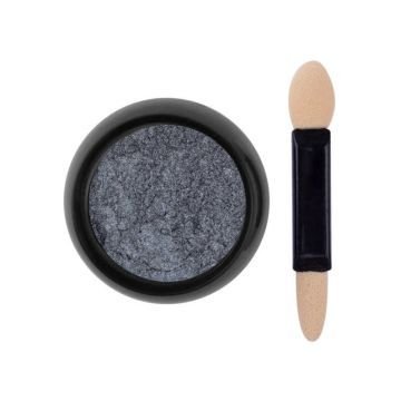 Зеркальная пудра для втирки Couture Colour 05 Silver Black. цвет тёмное серебро. 0.5 г