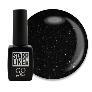 Топ для гель-лака без липкого слоя GO Active Starlike Top Coat 01 Silver