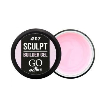 Билдер-гель GO Active Sculpt Builder Gel Bubble Gum 07, цвет - бледно-розовый.