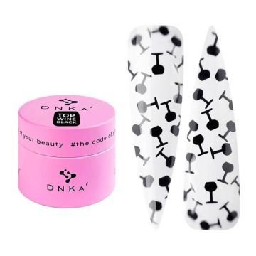 DNKa Top Wine Black прозрачный с черными бокалами DNKa Top Wine Black прозрачный с черными бокалами