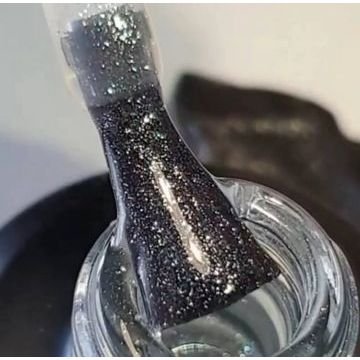 Каучуковый топ GeliX SILVER SHINE с мелким голограммным шиммером