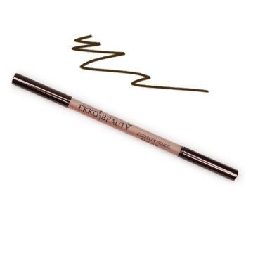 Стойкий восковой карандаш для бровей EKKO BEAUTY с щеточкой
