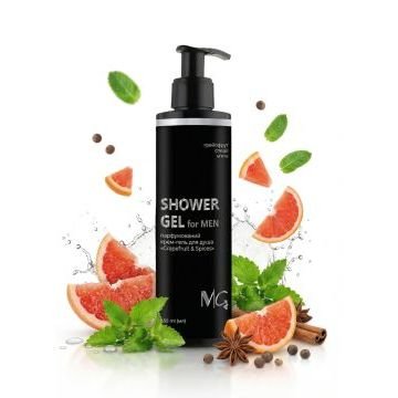 Крем-гель мужской парфюмированный для душа "Grapefruit & Spices" MG, 350 мл