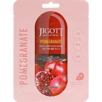Jigott Pomegranate Real Ampoule Mask 27ml Маска для лица с экстрактом граната 