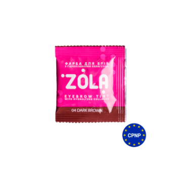 ZOLA Краска для бровей в саше с коллагеном Eyebrow Tint With Collagen 5ml 