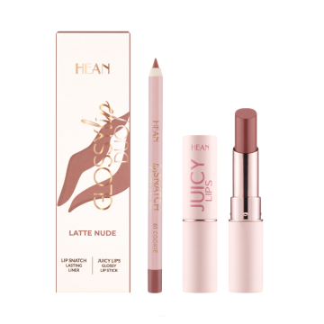 GLOSSY LIP DUO Latte Nude — набор для макияжа губ