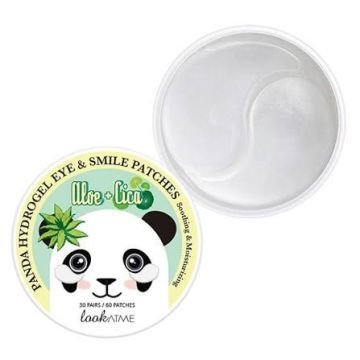 Гидрогелевые патчи для глаз с алоэ и центеллой LookAtMe Panda Hydro-gel Eye Patch (ALOE & CICA) (60 шт. / 30 пар)