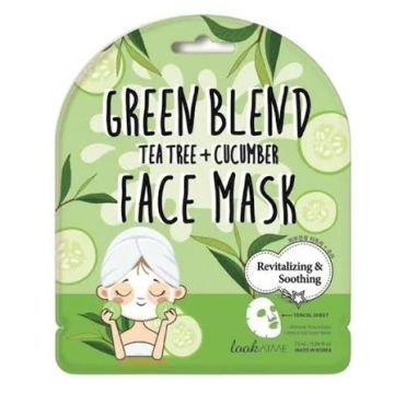 Тканевая маска для лица с зеленым комплексом LookAtMe Green Blend Face Mask 