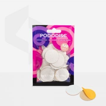 Сменные файлы белые для педикюрного диска PODODISC L EXPERT 320 грит (50 шт)
